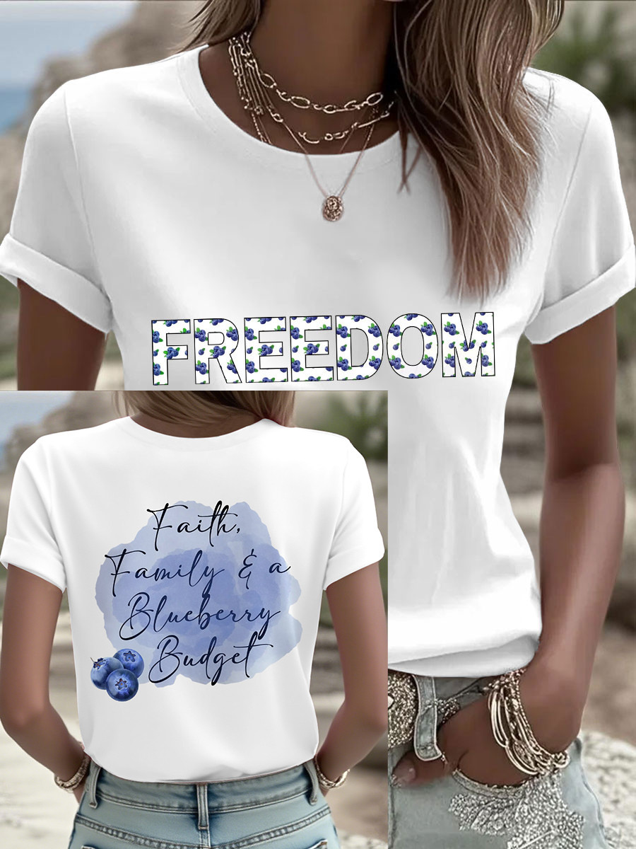 Charlie Kirk Red White And Blueberries T-Shirt Faith Family Charlie Kirk 47 Clothing