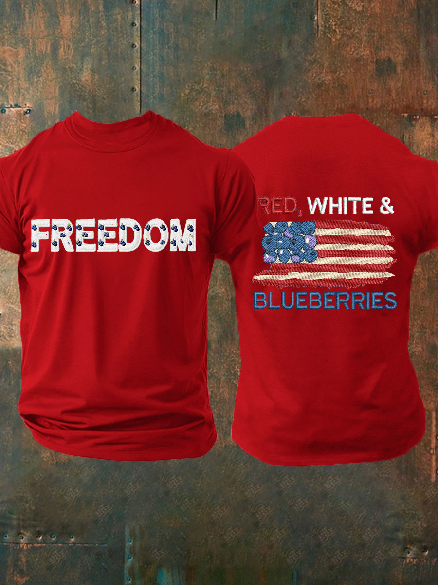 Charlie Kirk Red White And Blueberries T-Shirt Freedom TPUSA Charlie Kirk Clothing