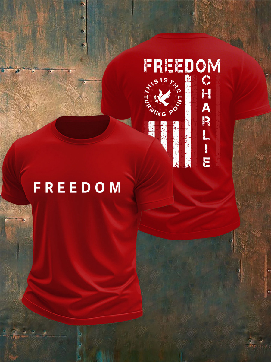 Charlie Kirk Red White And Blueberries T-shirt Rip Charlie Kirk Best Freedom Apparel