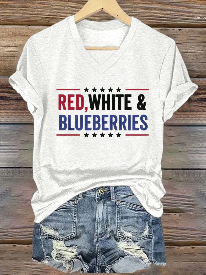Charlie Kirk Red White And Blueberries V-neck Shirt We Are Kirk Army Now Best Kirk 47 Merch