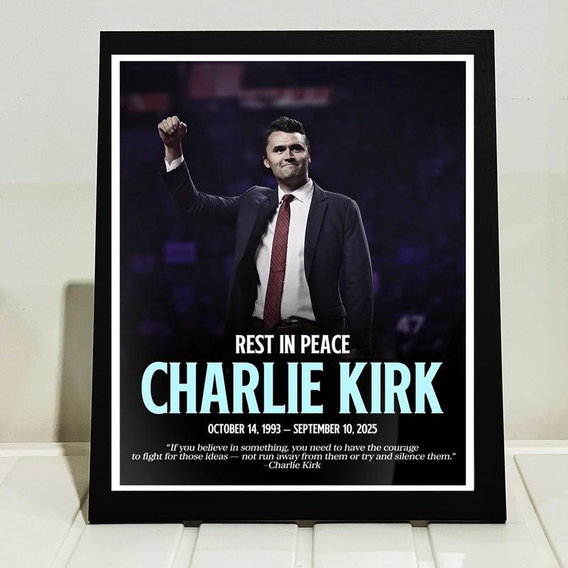 Charlie Kirk Rest In Peace Picture Frame 1993 2025 Charlie Kirk Tribute Gifts For Supporter