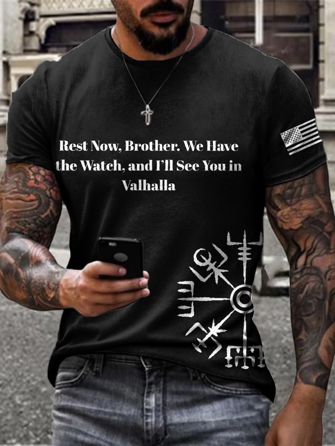 Charlie Kirk Rest Now Brother T-Shirt Charlie Kirk Apparel Gifts For Patriotic Dad Charlie Kirk Rest Now Brother T-Shirt Charlie Kirk Apparel Gifts For Patriotic Dad