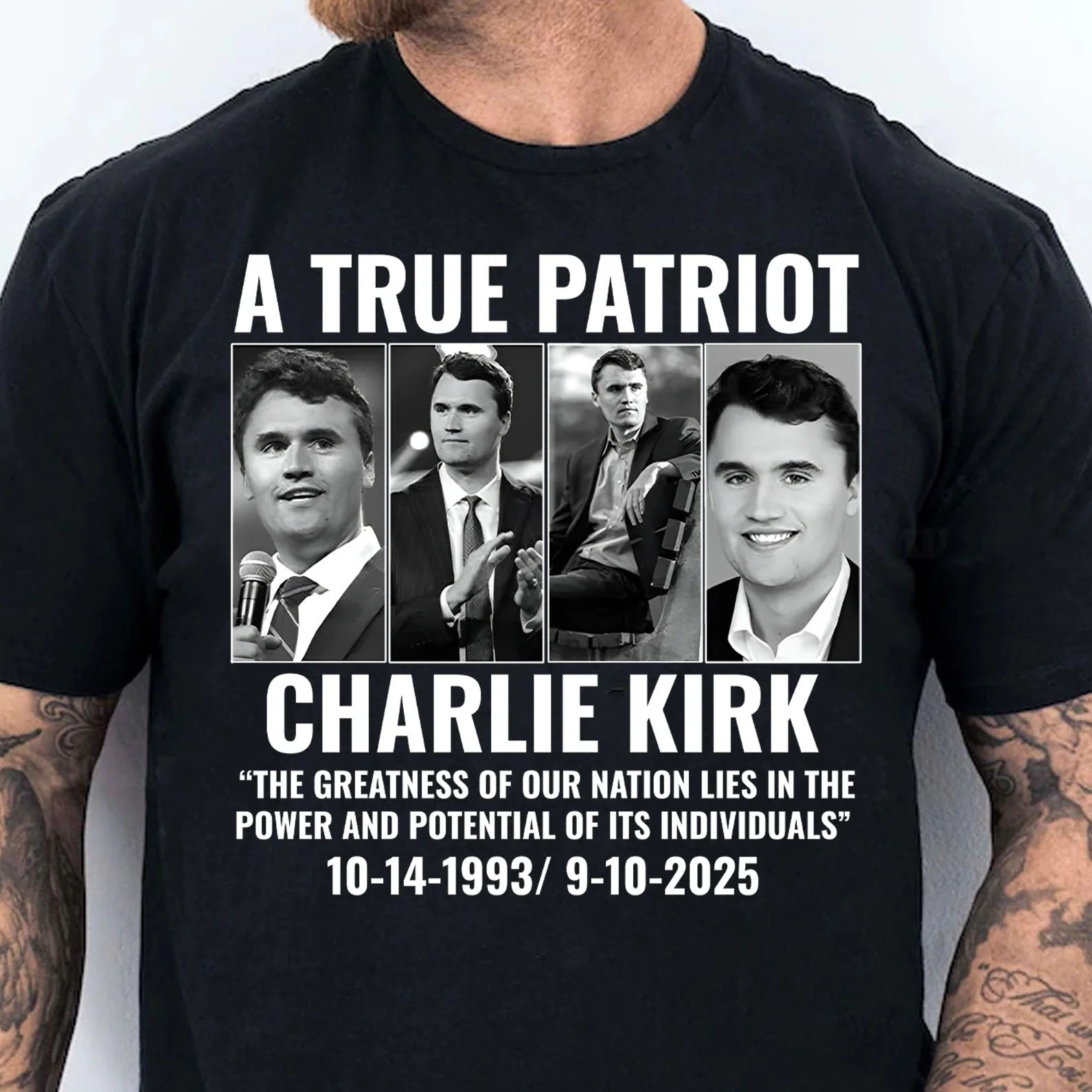 Charlie Kirk Shirt A True Patriot Charlie Kirk T-Shirt MAGA Gifts For Patriots