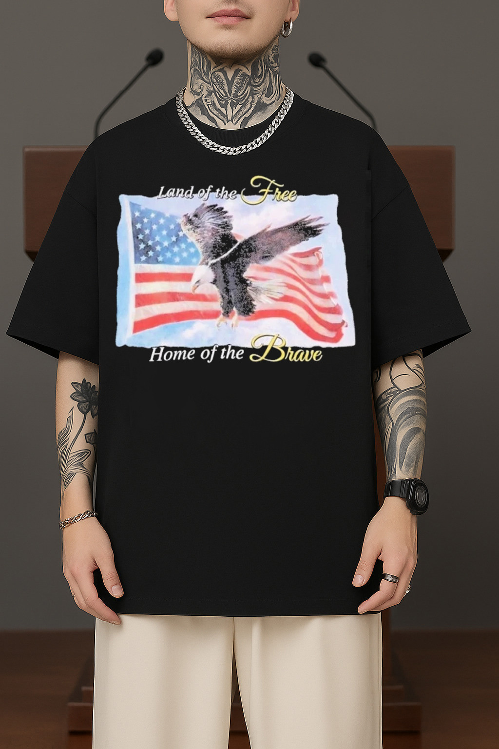 Charlie Kirk Shirt Land Of The Free Home Of The Brave T-Shirt Charlie Kirk Merchandise