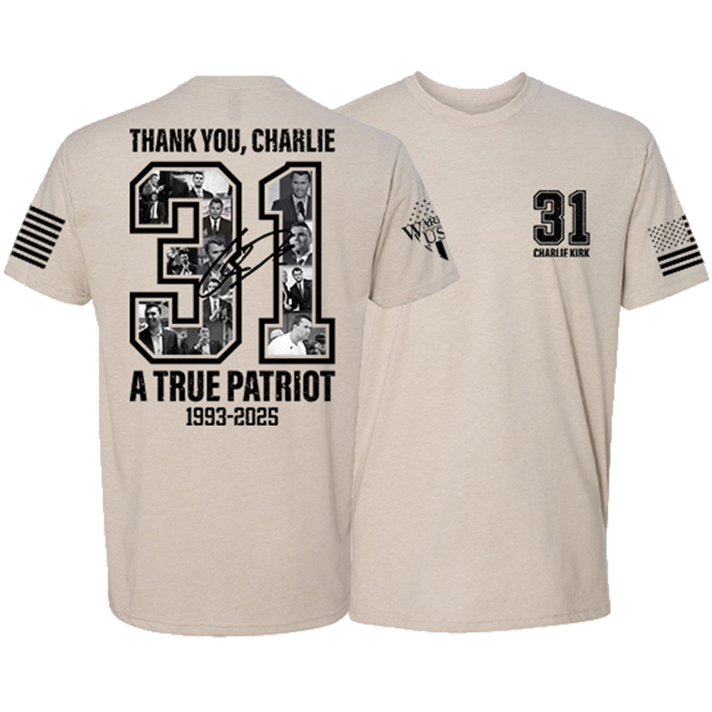 Charlie Kirk Shirt Thank You Charlie 31 Memorial T-Shirt TPUSA Merch Gifts For Patriots