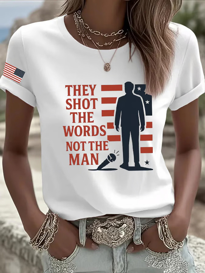 Charlie Kirk Shooters Shirt Freedom Shirt They Shot The Words Not The Man T-Shirt