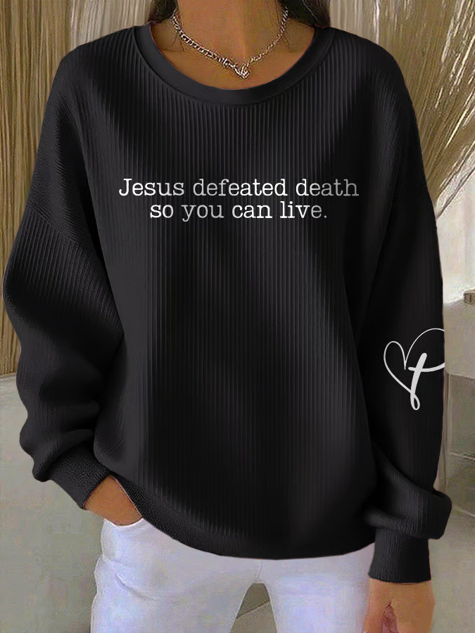 Charlie Kirk Shooters Sweatshirt Jesus Defeated Death So You Can Live Sweatshirt