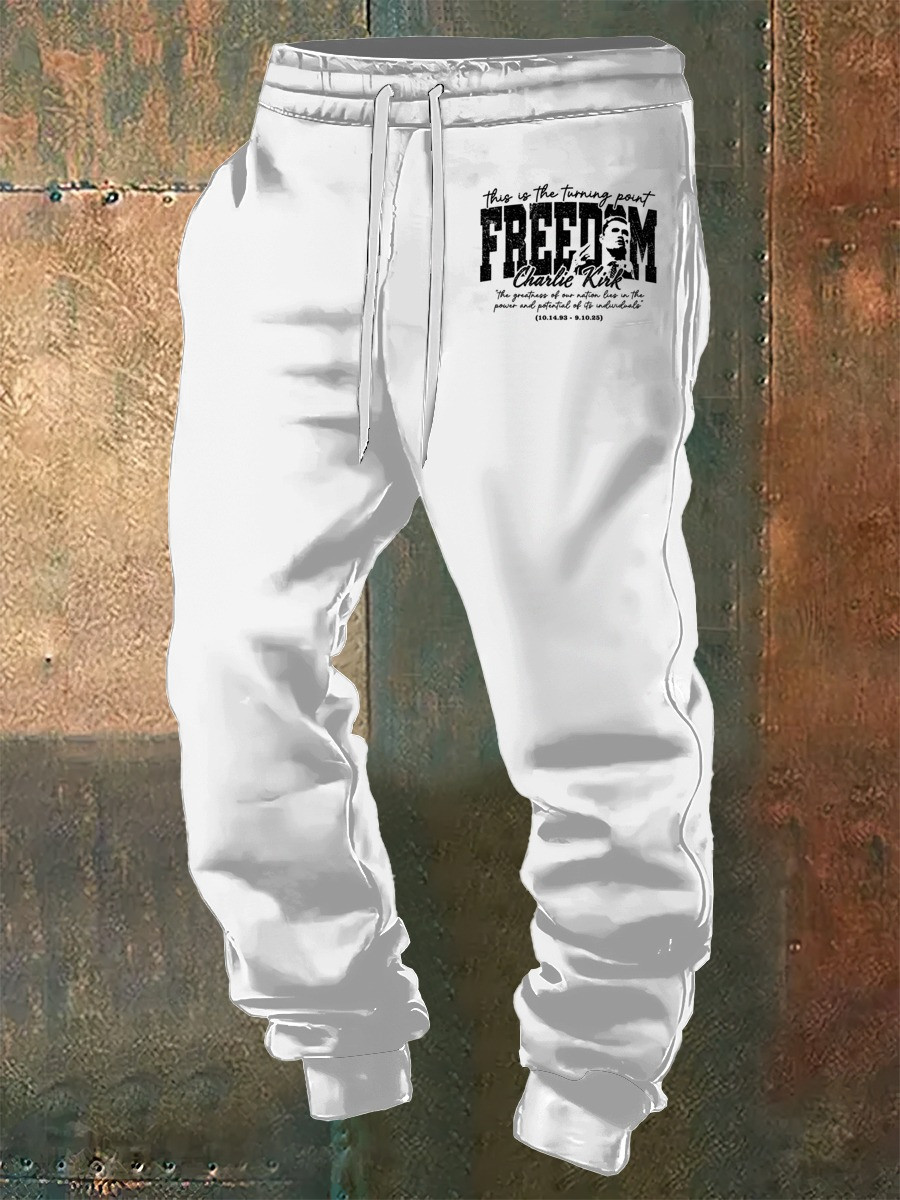 Charlie Kirk Sweatpants Freedom Charlie Kirk 1993 2025 Apparel Merch Gifts For Him