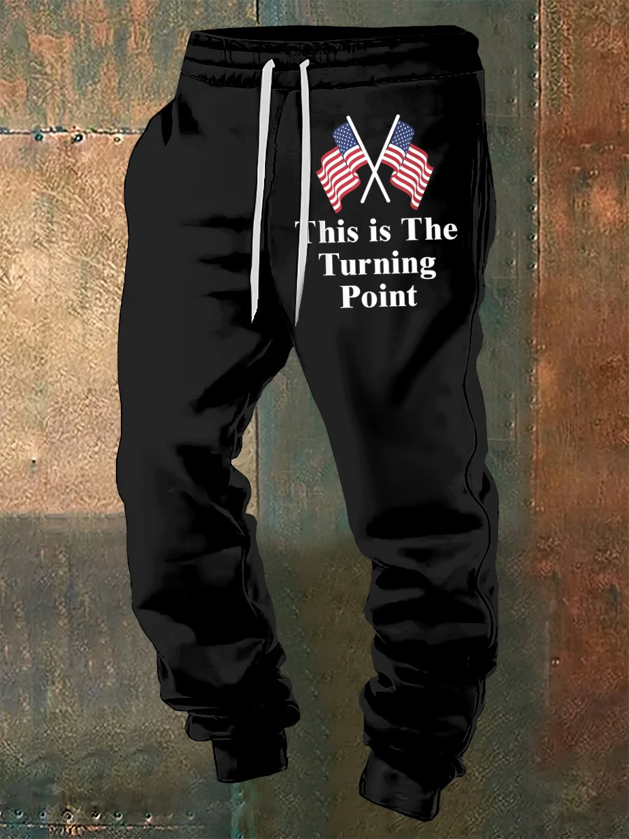 Charlie Kirk Sweatpants This Is The Turning Point USA Flag Apparel Merch Gifts For Men
