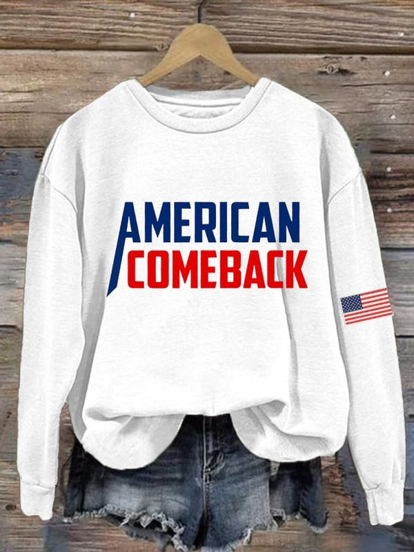 Charlie Kirk Sweatshirt American Comeback TPUSA Merch Gift For MAGA Supporters