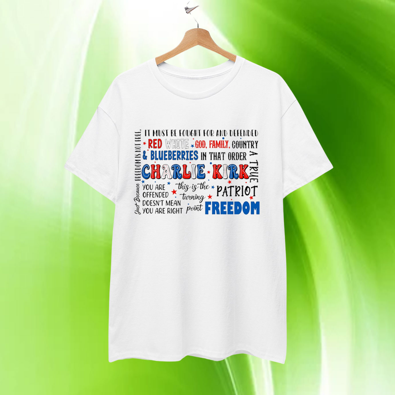 Charlie Kirk T-Shirt Freedom Speech