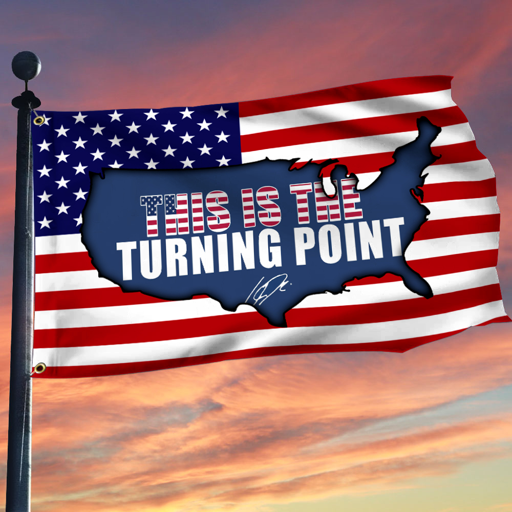 Charlie Kirk This Is The Turning Point Flag Turning Point TPUSA RIP Charlie Kirk Ideal Gifts