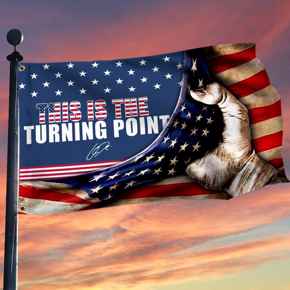 Charlie Kirk This Is The Turning Point Flag TurningPoint TPUSA Freedom Outdoor Decor Gifts