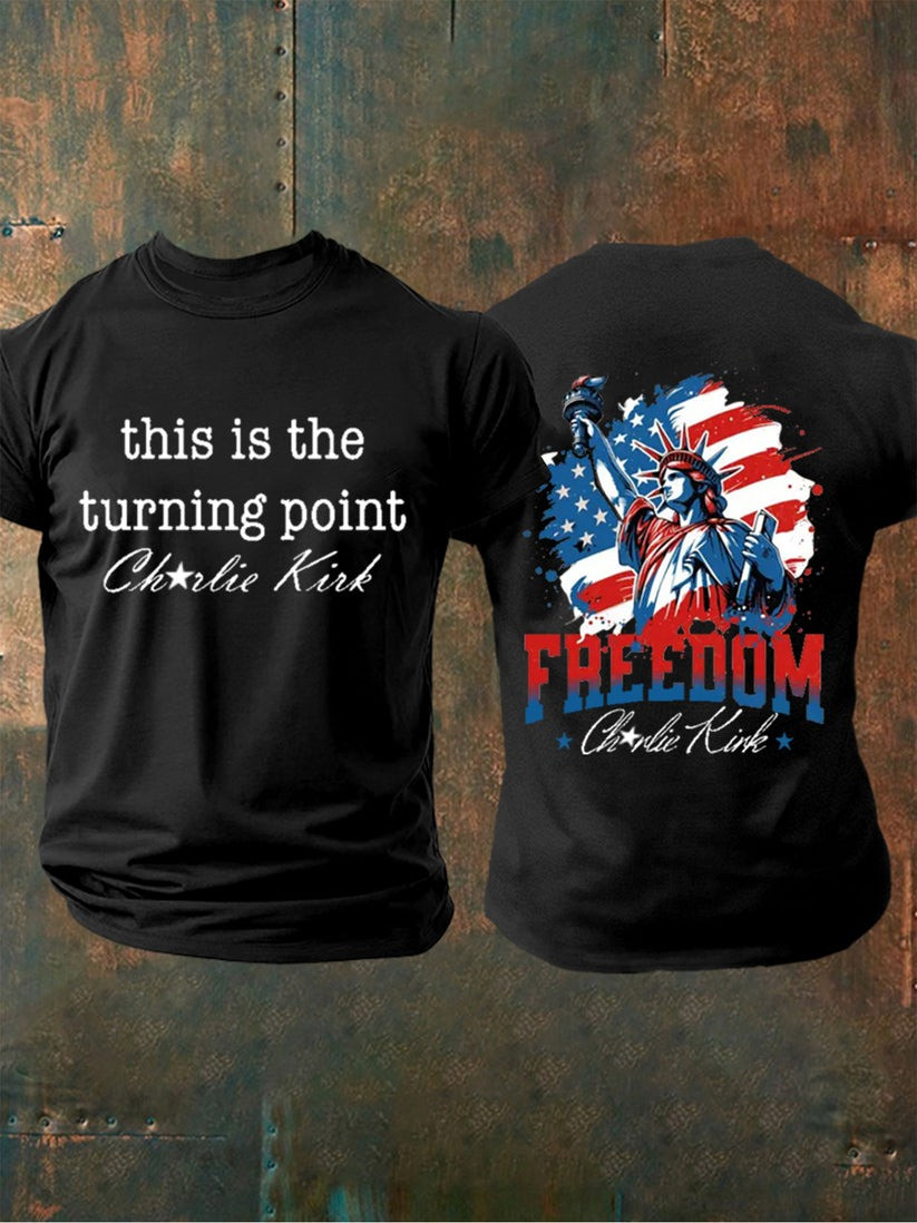 Charlie Kirk This is the Turning Point Printed T-shirt Best Gift For America Supporters