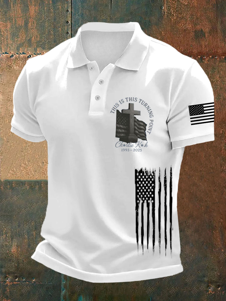 Charlie Kirk This Is This Turning Point Polo Shirt Charlie Kirk 1993 2025 Tribute Shirt Gifts