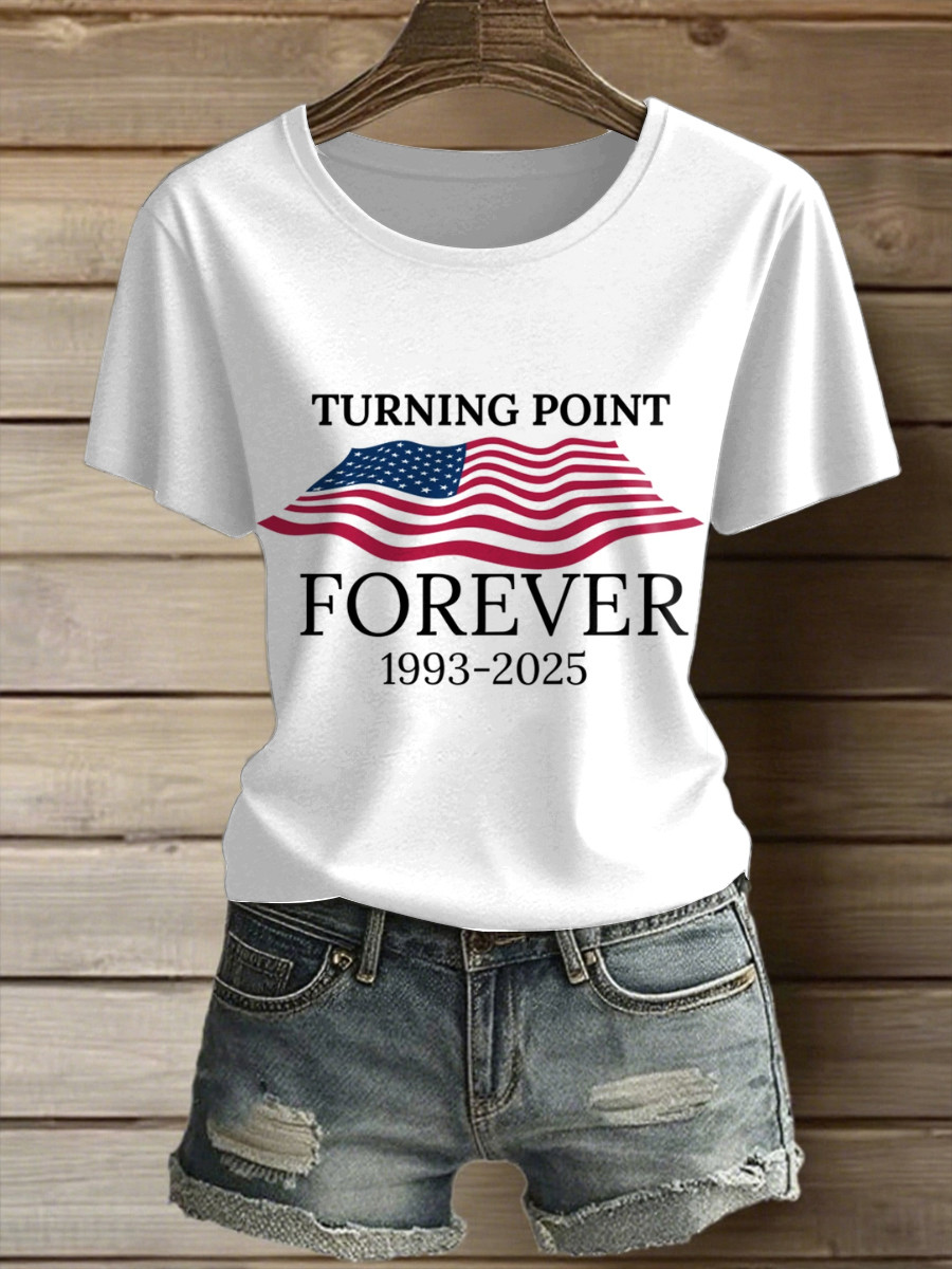 Charlie Kirk TPUSA Freedom T-Shirt Turning Point Forever 1993 2025 CK 47 Merch