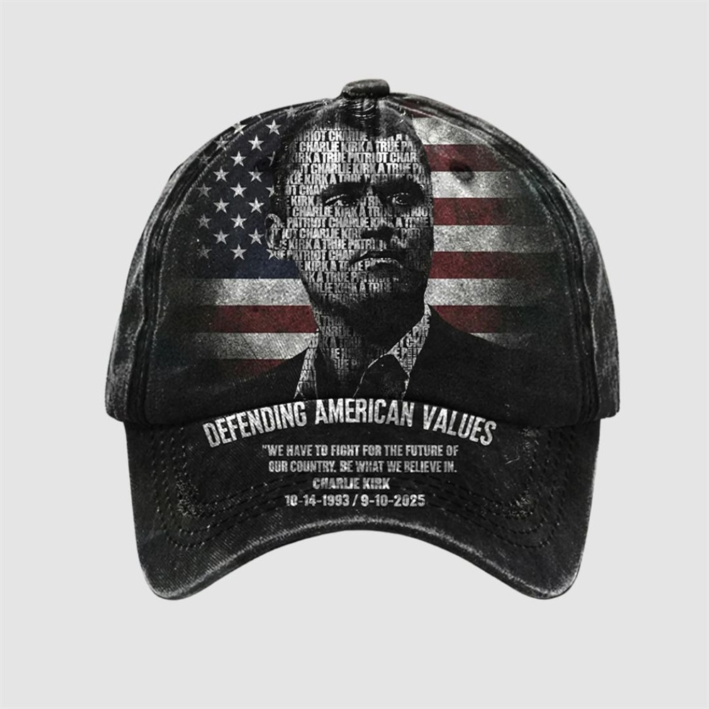 Charlie Kirk TPUSA Hat Defending American Values 1993 2025 Proud Charlie Kirk Baseball Cap