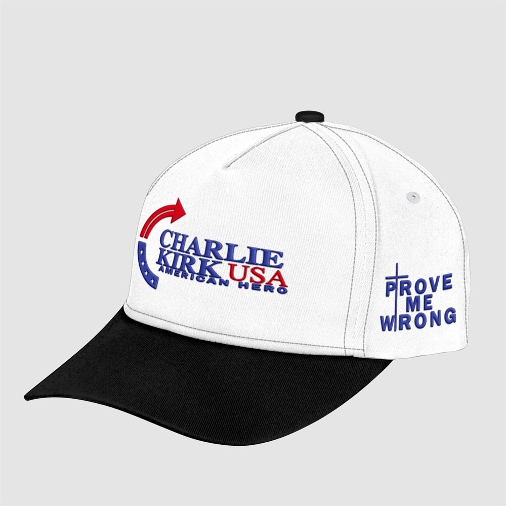 Charlie Kirk TPUSA Hat Prove Me Wrong Proud Commemorative Baseball Cap Merch Gifts