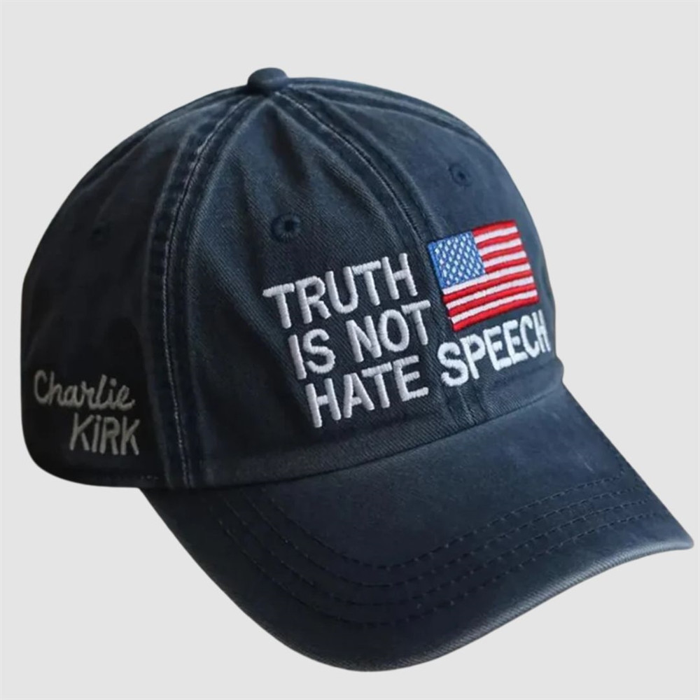 Charlie Kirk TPUSA Hat Truth Is Not Hate Speech Proud Commemorative Baseball Cap