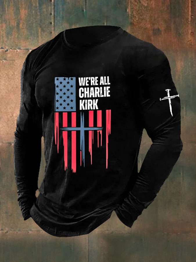 Charlie Kirk TPUSA Long Sleeve Shirt We're Charlie Kirk 1993 2025 RIP CK 47 Memorial Shirts