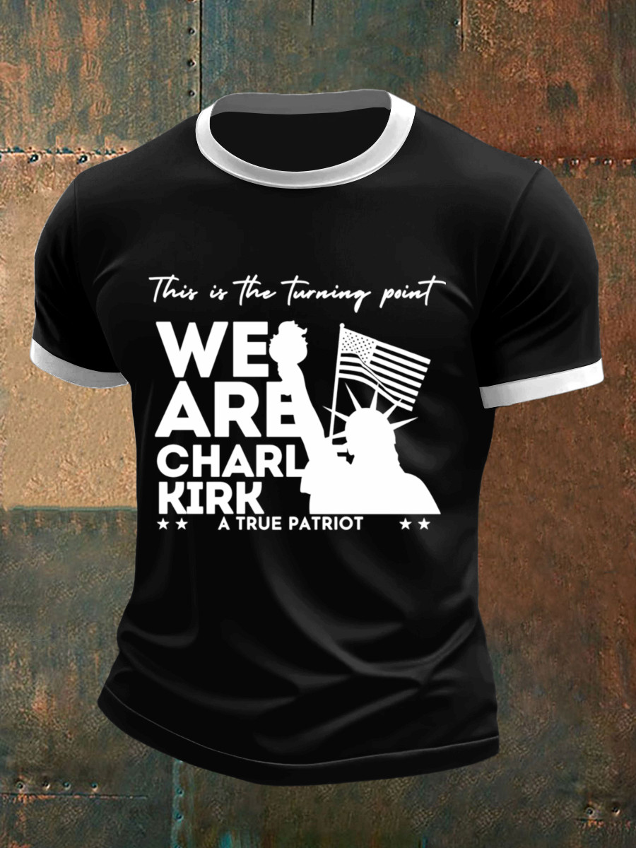 Charlie Kirk TPUSA Merch T-Shirt Liberty Statue We Are Charlie Kirk Best Tribute Clothing