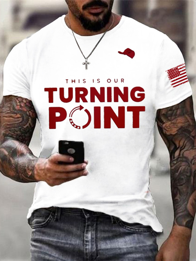 Charlie Kirk TPUSA Merch T-Shirt This Is Our Turning Point Proud TPUSA Tribute Clothing