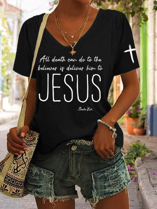 Charlie Kirk TPUSA Merch V-Neck Shirt Deliver Him To Jesus RIP Turning Point Freedom Shirt