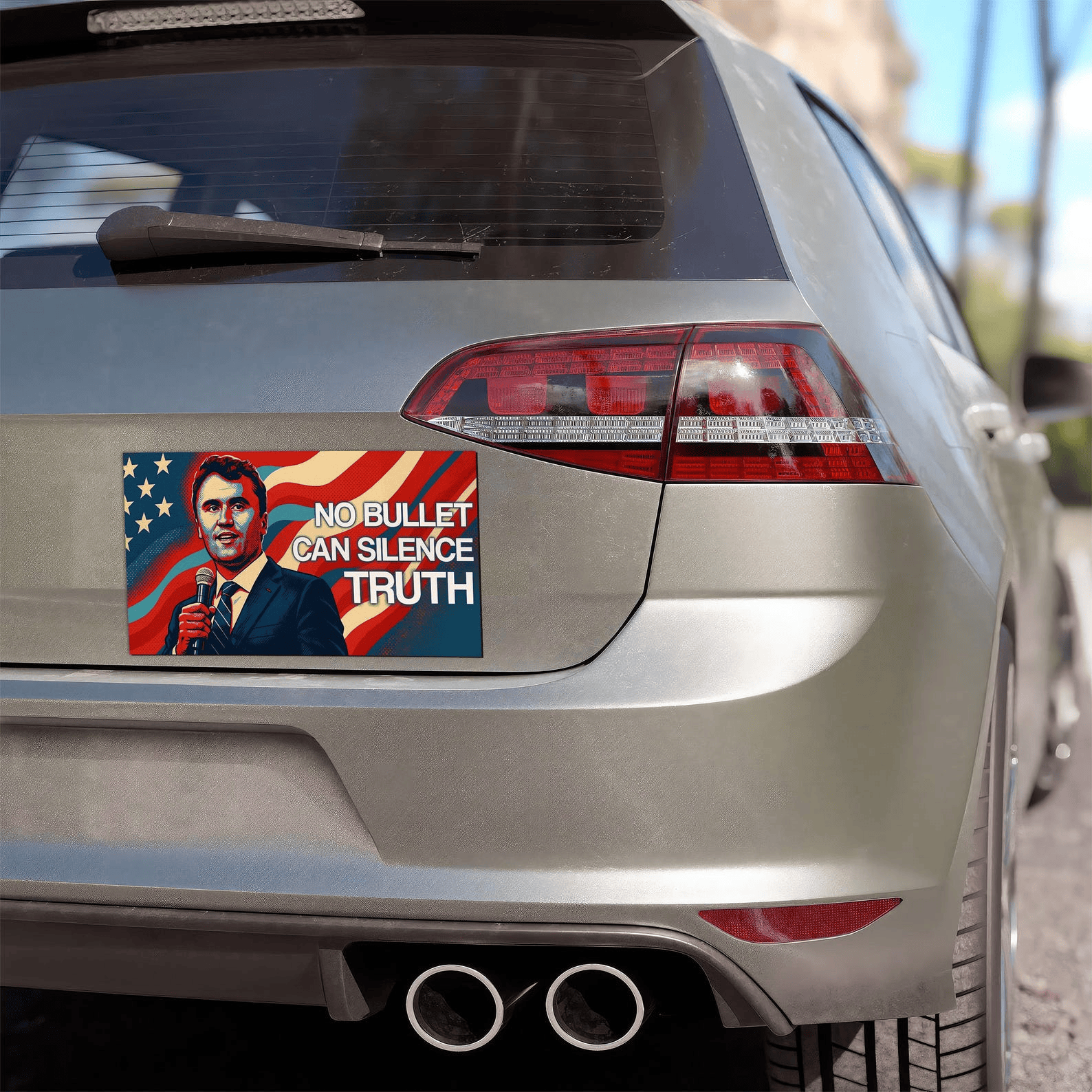 Charlie Kirk Tribute Car Magnet No Bullet Can Silence Truth Magnet