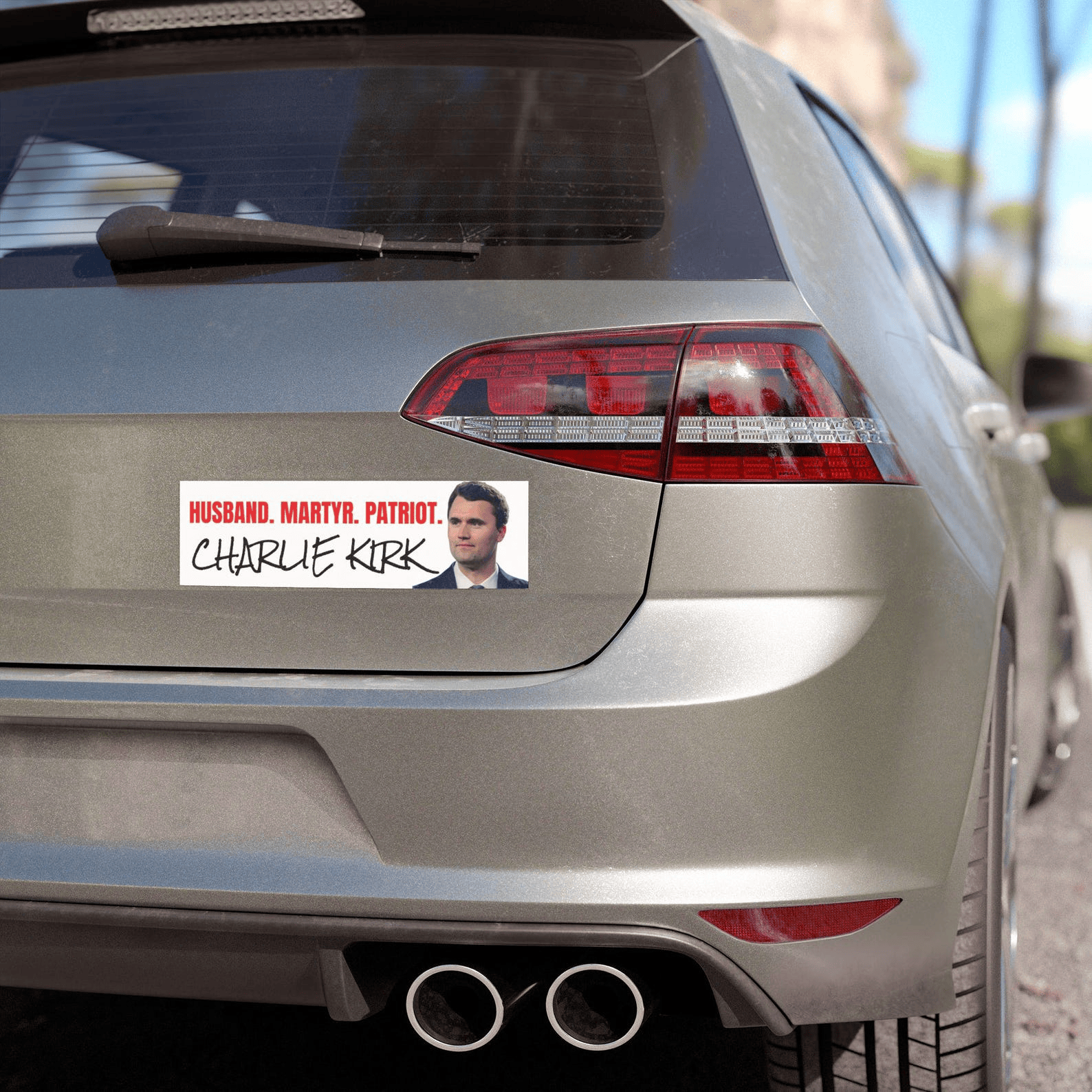 Charlie Kirk Tribute Car Magnet Vehicle Sticker Gift for Military Martyr Patriot Memorial