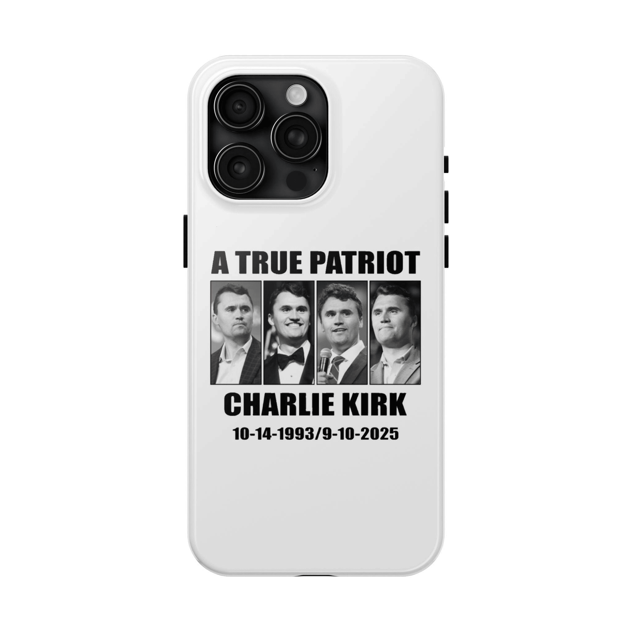 Charlie Kirk Tribute Phone Case American Patriot Case Patriotic Memorial Gift