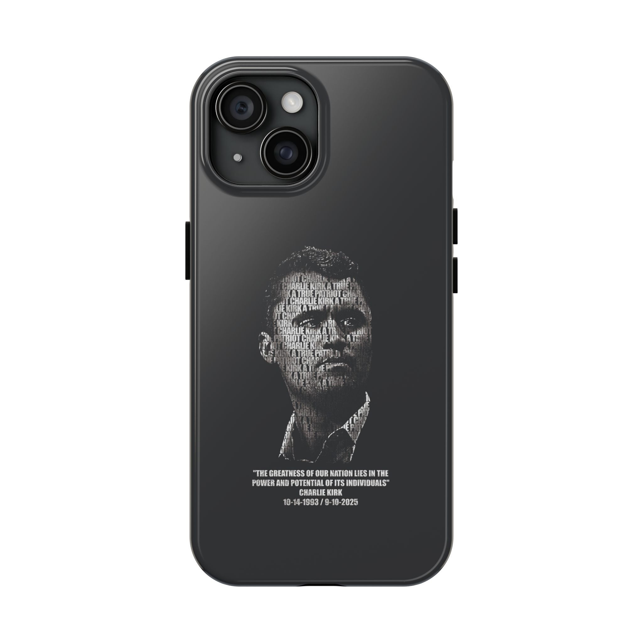 Charlie Kirk Tribute Phone Case Justice For Charlie Kirk Quote Phone Case Political Gift