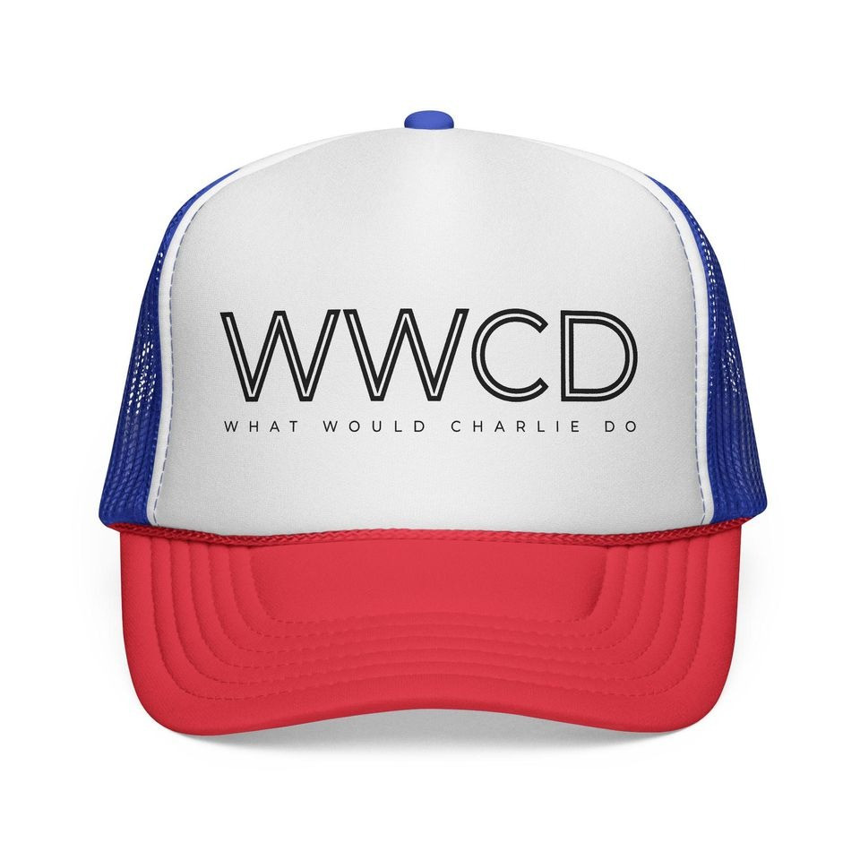 Charlie Kirk Trucker Hat What Would Charlie Do WWCD 1993 2025 TPUSA Merch