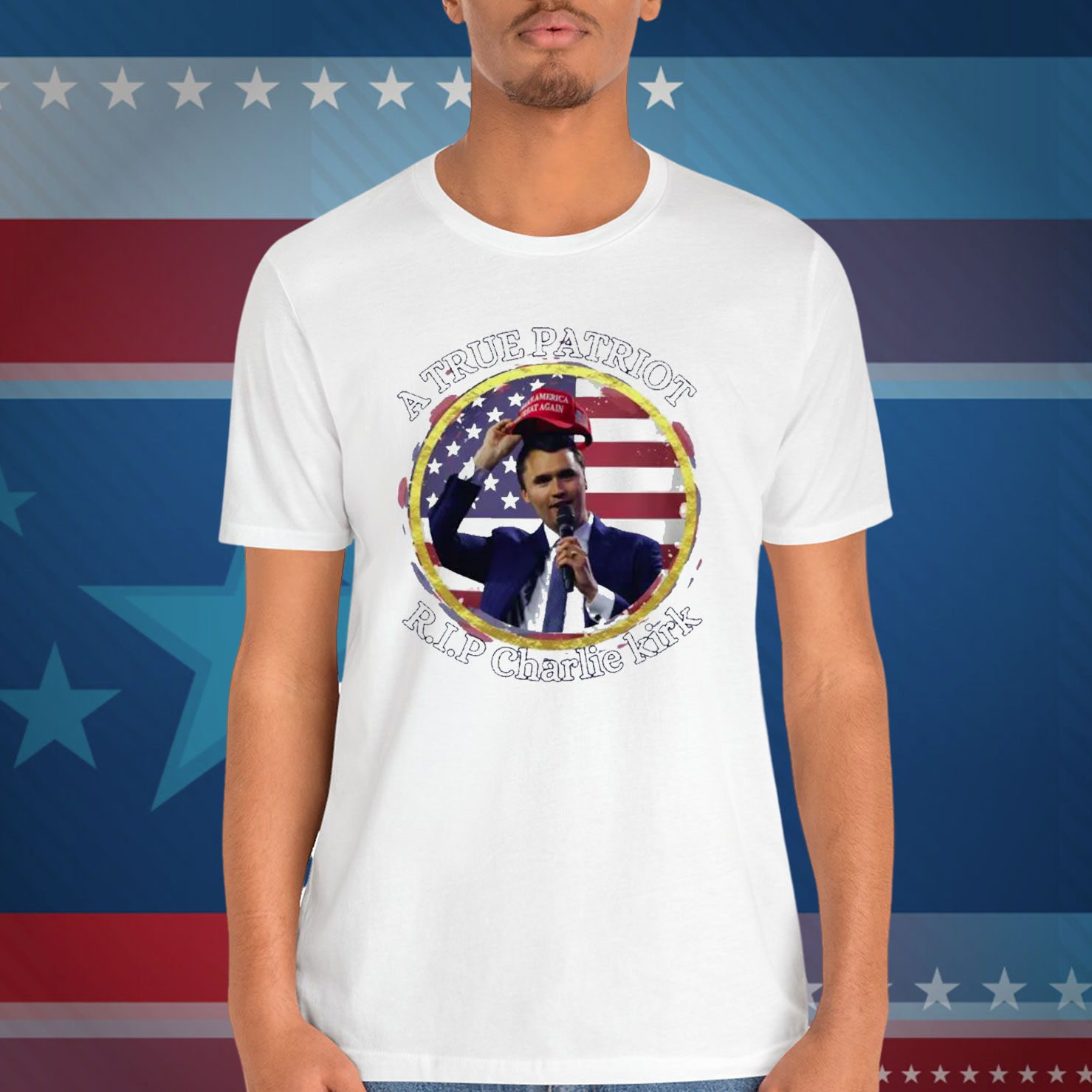 Charlie Kirk True Patriot Rip Shirt