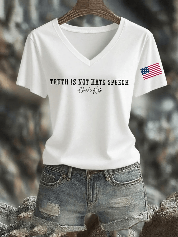 Charlie Kirk Truth Is Not Hate Speech Shirt Turning Point USA Merch Patriotic Gift for Mom