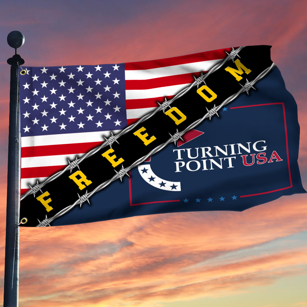 Charlie Kirk Turning Point Flag RIP Charlie Kirk Flag Turning Point USA Merch Gift For Him