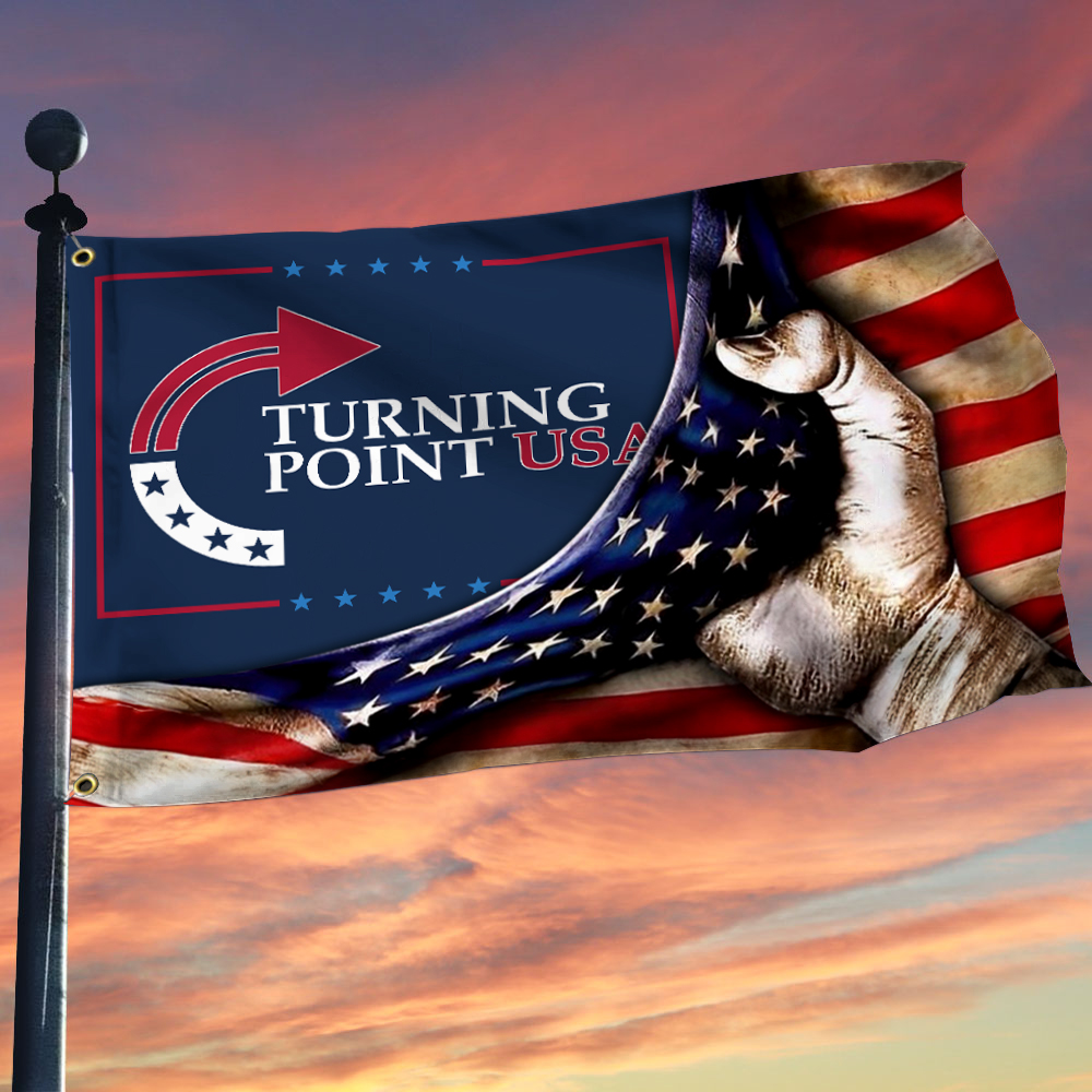 Charlie Kirk Turning Point Flag RIP Charlie Kirk Flag Turning Point USA Merch Gifts