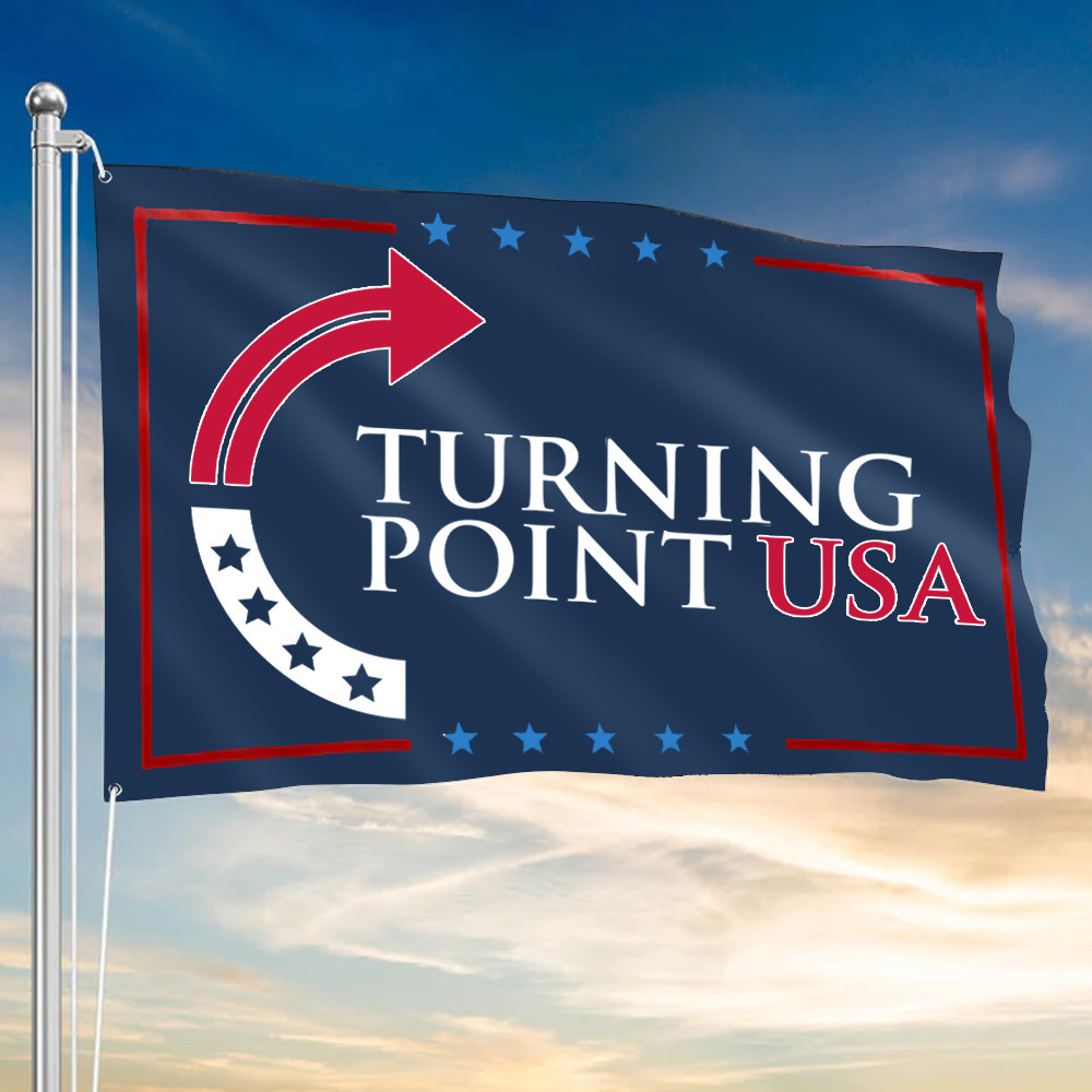 Charlie Kirk Turning Point Flag RIP Charlie Kirk Flag Turning Point USA Merch Patriotic Decor