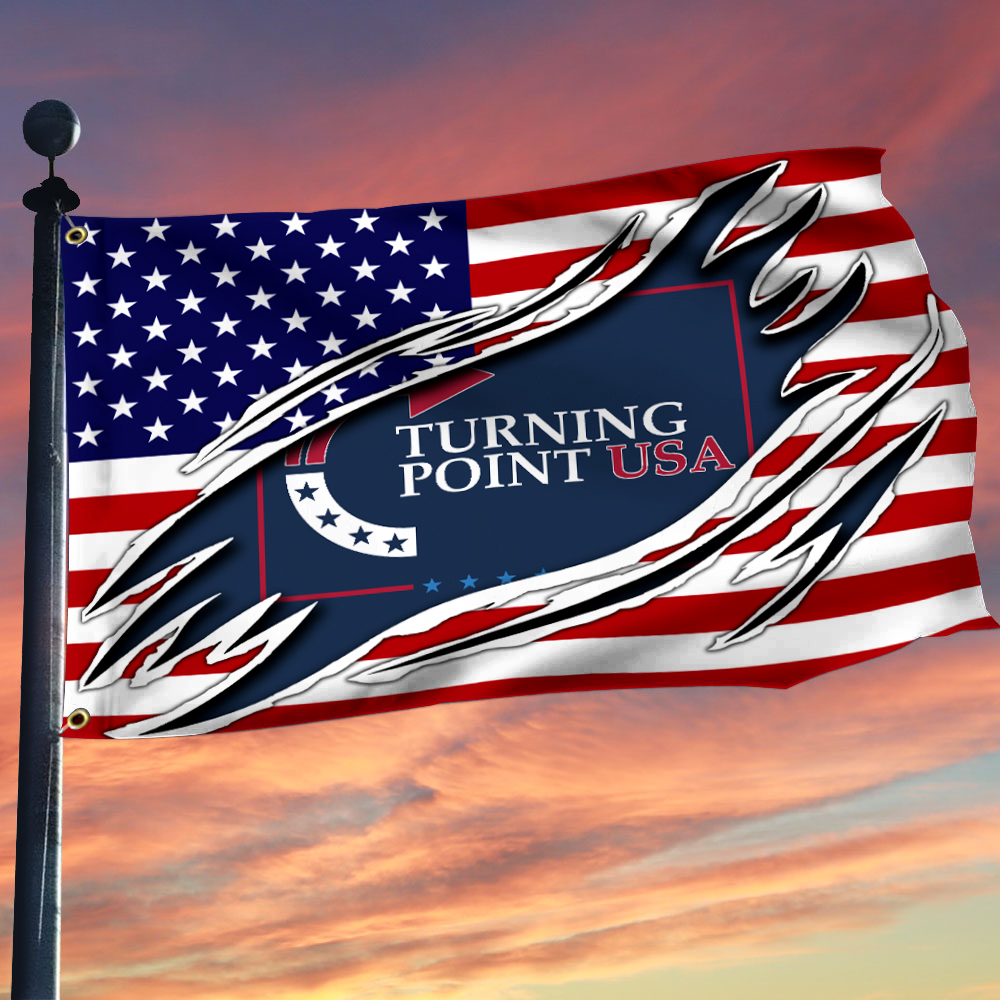 Charlie Kirk Turning Point Flag RIP Charlie Kirk Flag Turning Point USA Merch Patriotic Decor Gifts
