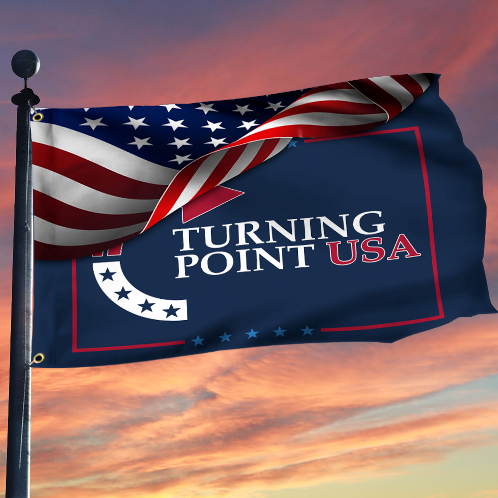 Charlie Kirk Turning Point Flag RIP Charlie Kirk Flag Turning Point USA Merch Patriotic Decorations