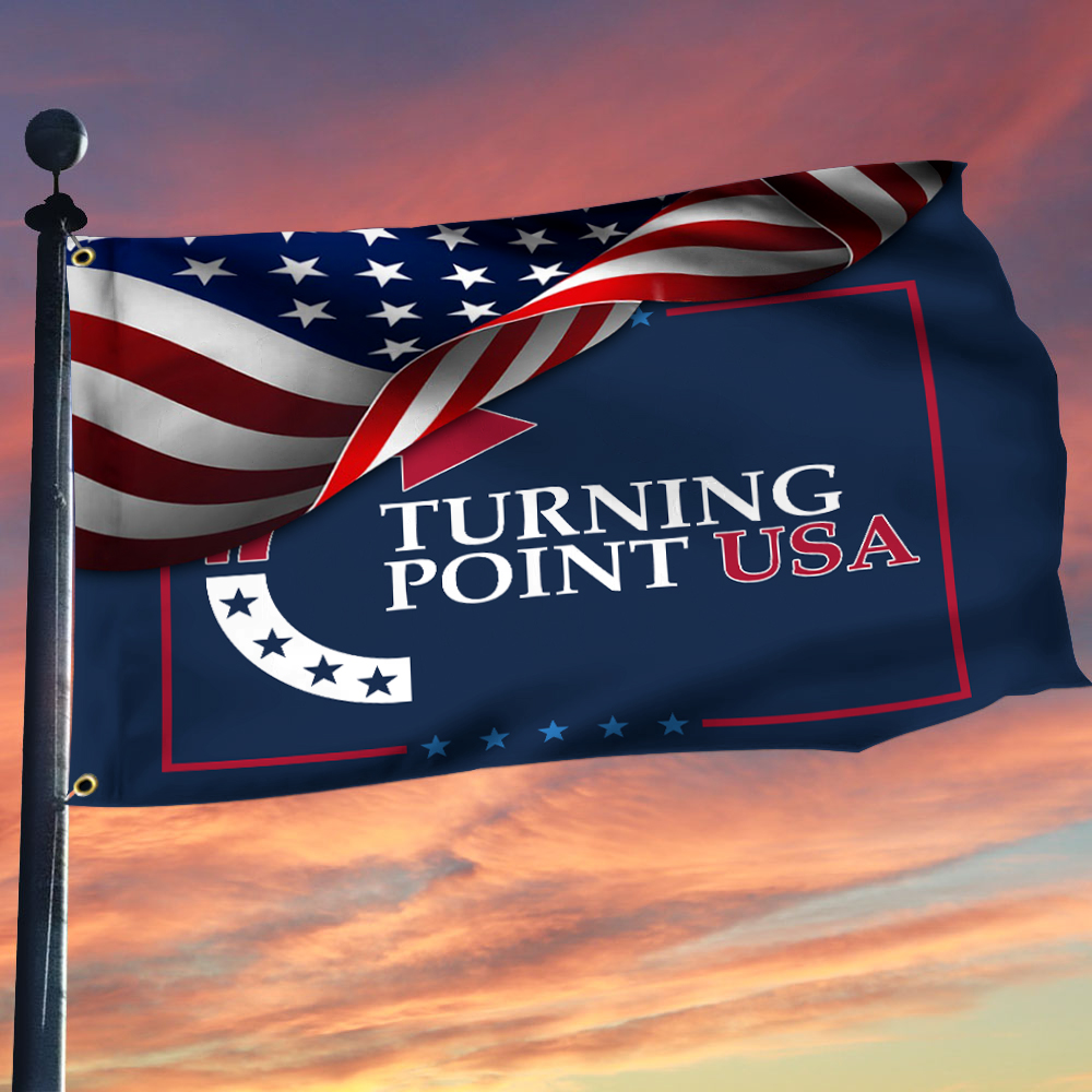 Charlie Kirk Turning Point Flag RIP Charlie Kirk Flag Turning Point USA Merch Patriotic Gifts