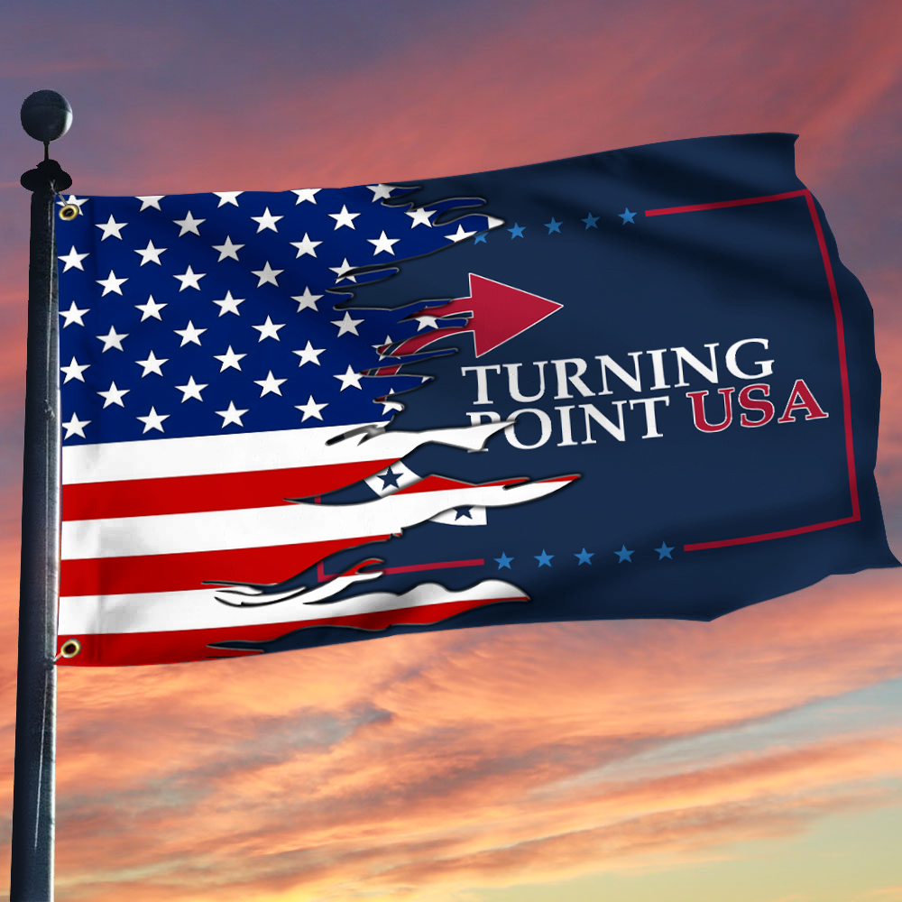 Charlie Kirk Turning Point Flag RIP Charlie Kirk Flag Turning Point USA Patriotic Decorations
