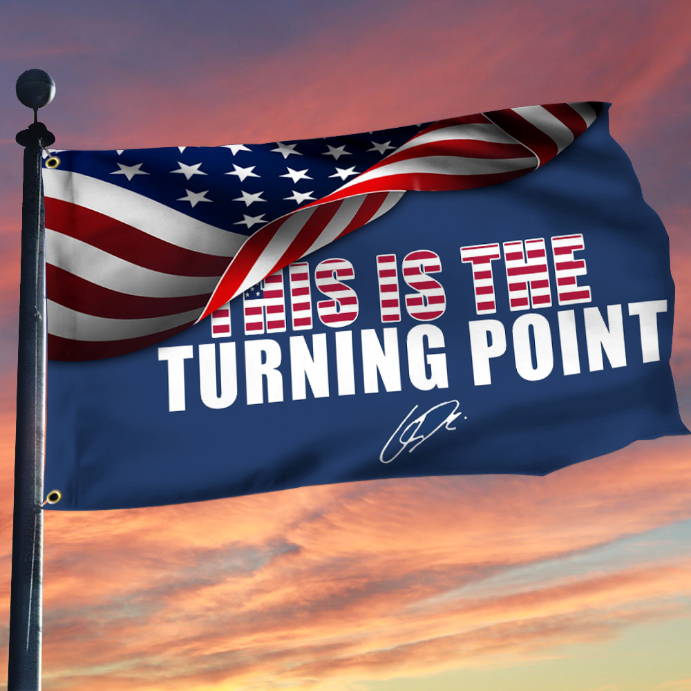 Charlie Kirk Turning Point Flag RIP Charlie Kirk Signed TPUSA Merch Patriotic Decorations