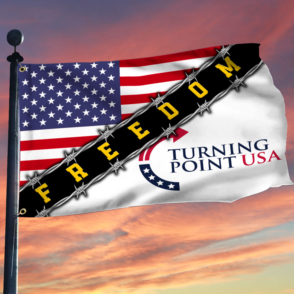 Charlie Kirk Turning Point Flag RIP Charlie Kirk TPUSA Freedom Merch Best Patriotic Decorations