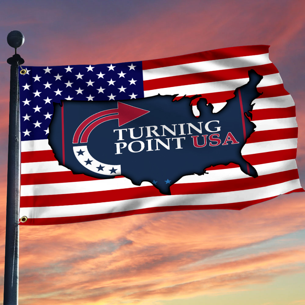 Charlie Kirk Turning Point Flag RIP Charlie Kirk Turning Point USA Merch Gifts Ideas