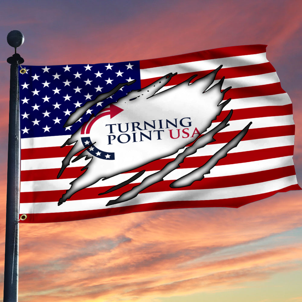 Charlie Kirk Turning Point Flag TPUSA U.S Flag Red Thin Charlie Kirk 47 Outside Decor Gifts