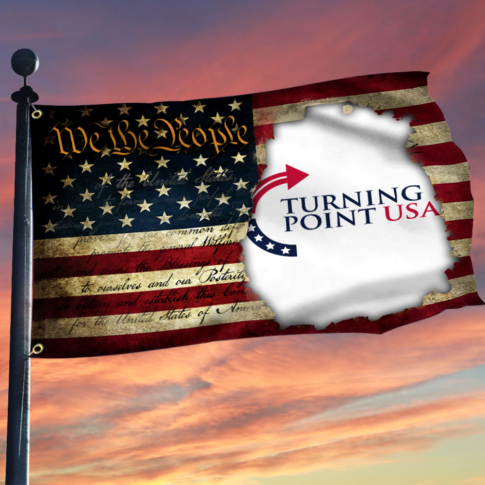 Charlie Kirk Turning Point Flag We The People Charlie Kirk TPUSA Merch Gifts