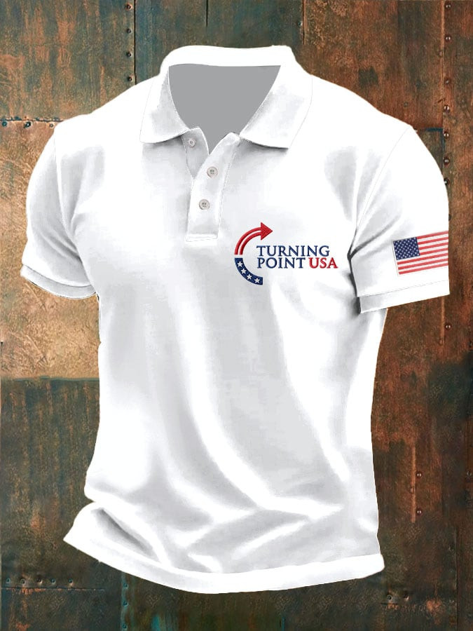 Charlie Kirk Turning Point Polo Shirt Turning Point USA RIP Charlie Kirk 47 Memorial Gifts