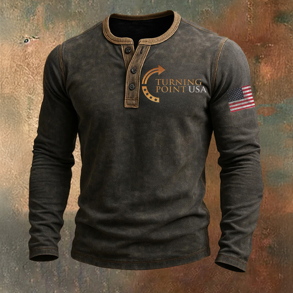 Charlie Kirk Turning Point USA Button Long Sleeve Shirt Justice For Charlie Kirk Clothing