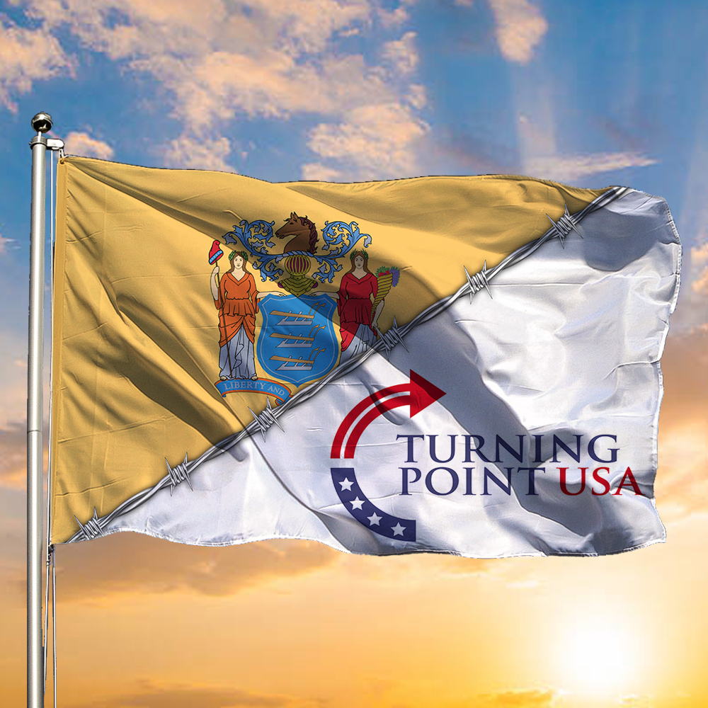 Charlie Kirk Turning Point USA Flag Garden State Pride Great American Patriot Merch For Decor