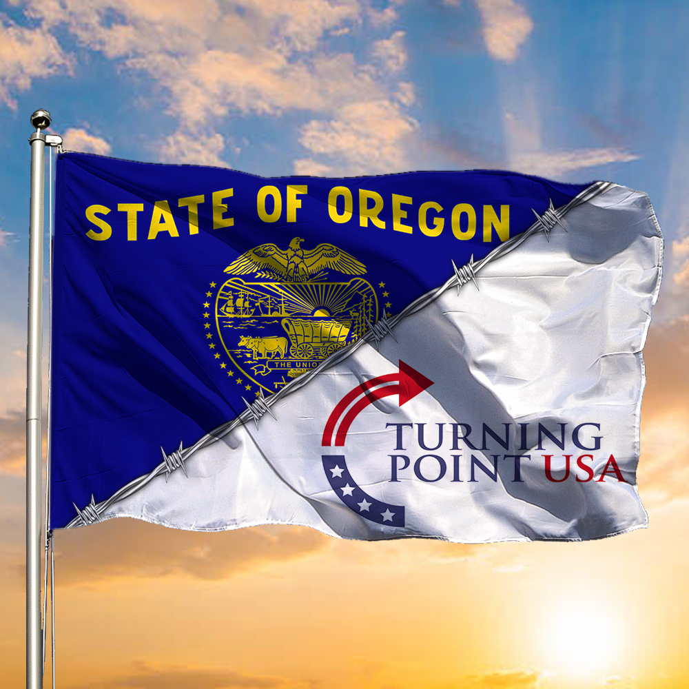 Charlie Kirk Turning Point USA Flag Great American Patriot Beaver Freedom Tribute Outdoor Decor